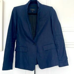 Jcrew navy linen blazer size 4